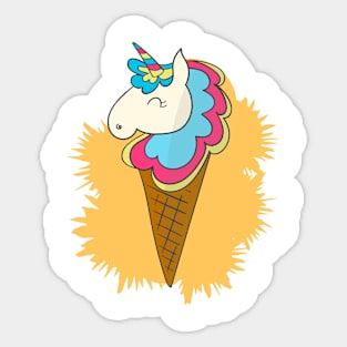 Unicorn ice-cream Sticker